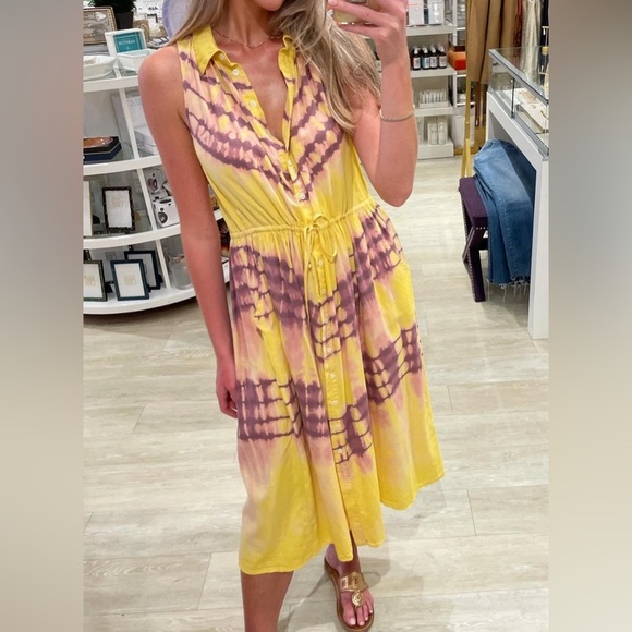 Raquel Allegra Afternoon Tie Dye Dress in Acid Light size M - Picture 1 of 9